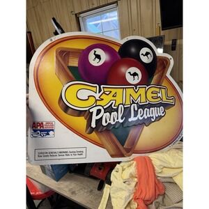 CAMEL CIGARETTES POOL LEAGUE SIGN VINTAGE 1998 AMERICAN POOLPLAYERS ASSOCIATION